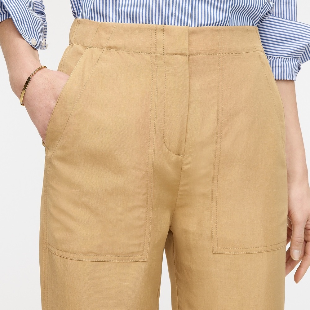 J. Crew Straight-leg Lounge Pant with Surplus Pockets in Tan AJ431 - Picture 2 of 5
